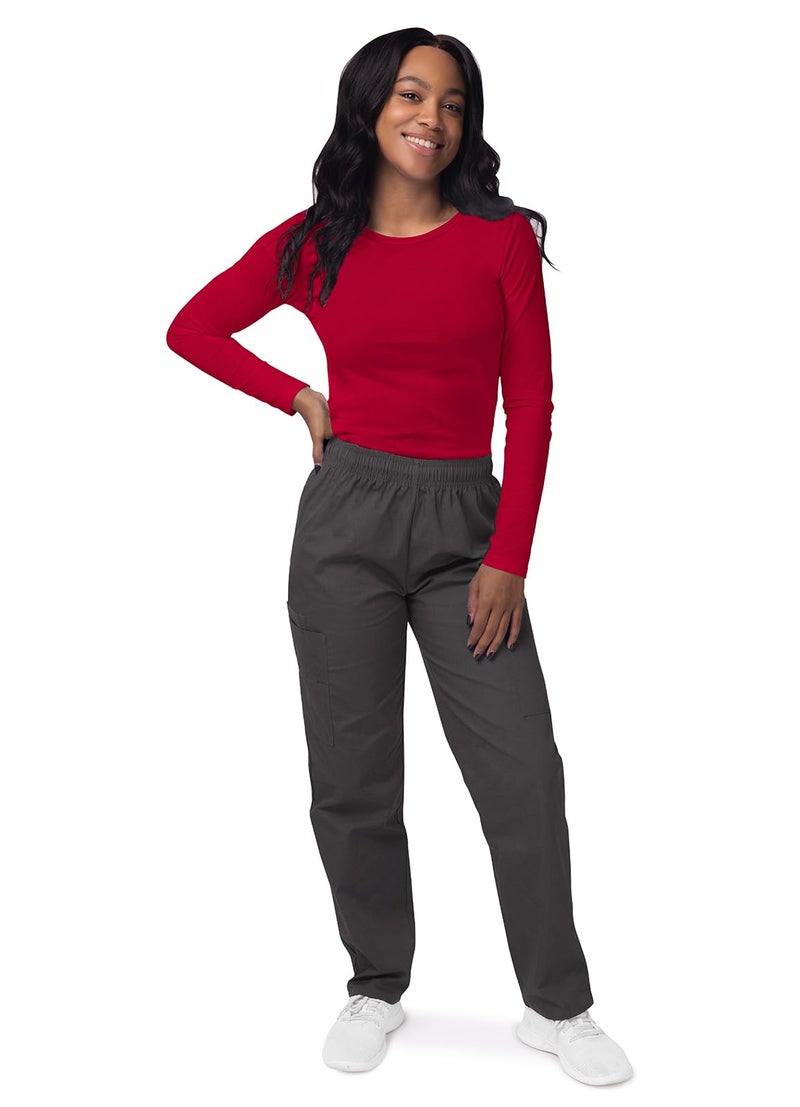 Sivvan Scrubs for Women - Long Sleeve Comfort Underscrub Tee - S8500 - Red - S - Image 4